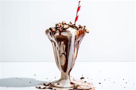 malted black and white milkshake.